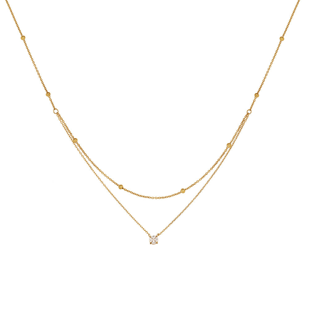Colar em Camadas — Pendente Sofisticado em Ouro