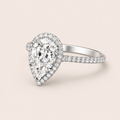 Water Drop — Anel Gota com Moissanite