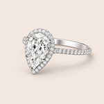 Water Drop — Anel Gota com Moissanite