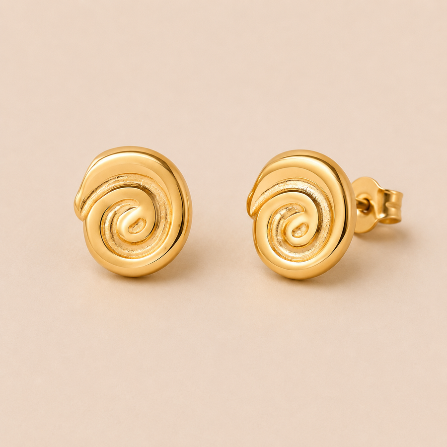 Snail Shell — Brincos Caracol Banhados a Ouro 18k