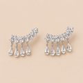 Crystal Drop — Brincos Gota com Zircónias e Borla