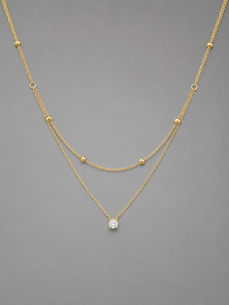 Colar em Camadas — Pendente Sofisticado em Ouro