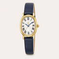 Oval Leather — Relógio Retro com Bracelete em Pele