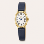 Oval Leather — Relógio Retro com Bracelete em Pele