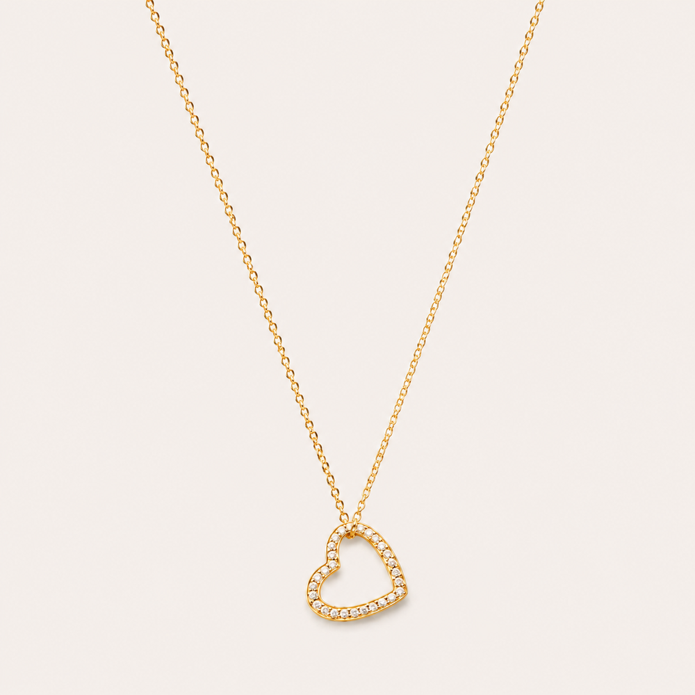 Amor Éternel — Coração com Zircónia em Cristal