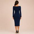 Chic Sheath — Vestido Midi Elegante de Cintura Alta