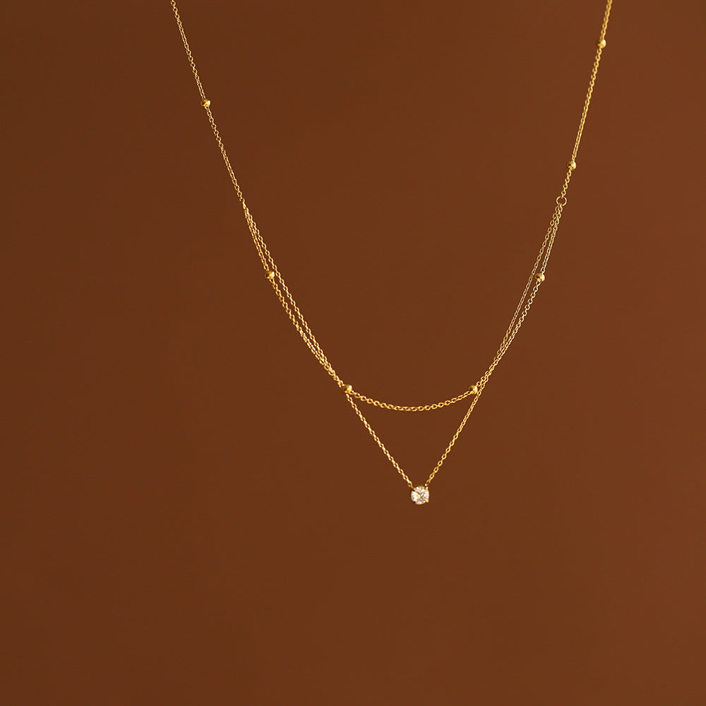 Colar em Camadas — Pendente Sofisticado em Ouro